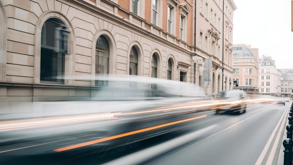blurry photo of a city street in London ULEZ EV exemption