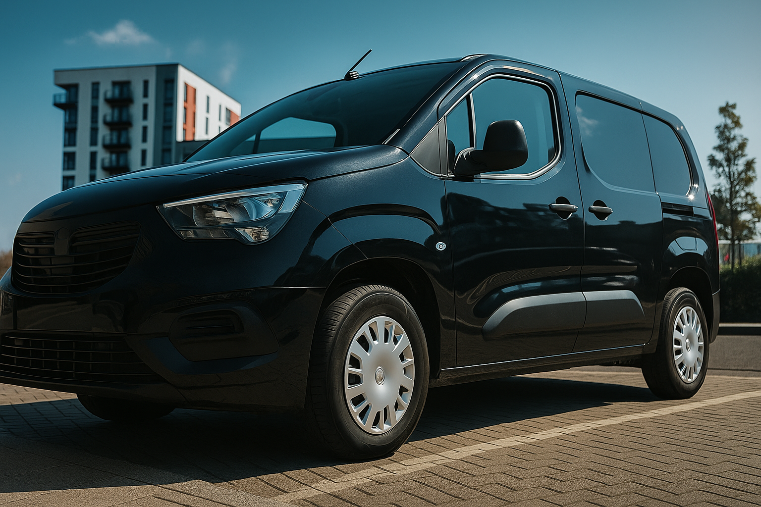 Electric van representing businesses and fleets using ONEEV charging