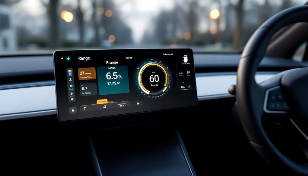 dashboard of a car with a digital display, showcasing how smart is your ev