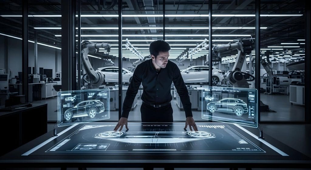 man standing in front of a display of new electric cars 2026 UK