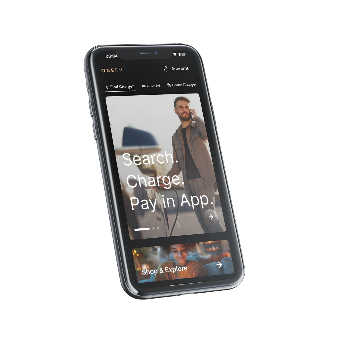ONEEV app on mobile phone